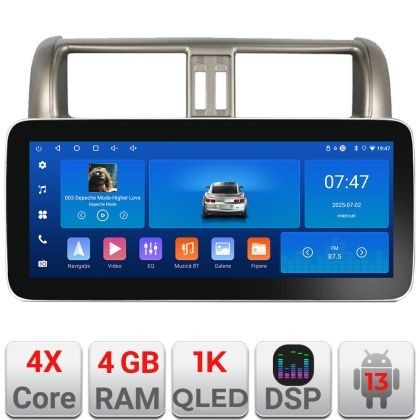 Navigatie TOYOTA Prado 2010-2013 K-347 Edotec 4+64 12.3 inch Incell 1K android Wifi 5Ghz gps internet CarStore Technology