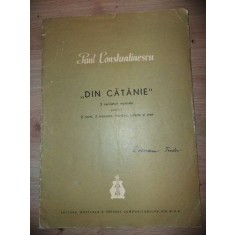 &bdquo;Din catanie&rdquo; 3 caricaturi muzicale pentru 2 corni, 2 trompete, trombon, baterie si pian - Paul Constantinescu