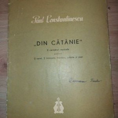 „Din catanie” 3 caricaturi muzicale pentru 2 corni, 2 trompete, trombon, baterie si pian - Paul Constantinescu