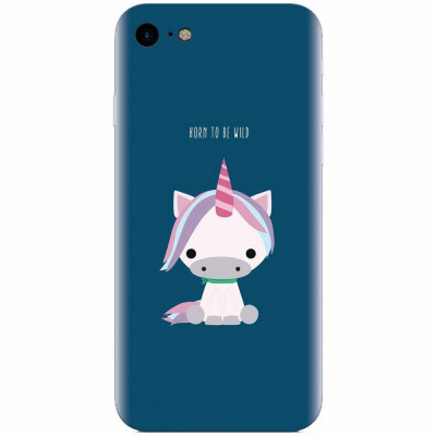 Husa silicon pentru Apple Iphone 5c, Horn To Be Wild Cute Unicorn foto
