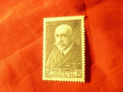 Serie 1 valoare Franta 1938 - Personalitati - Charcot - Medicina foto