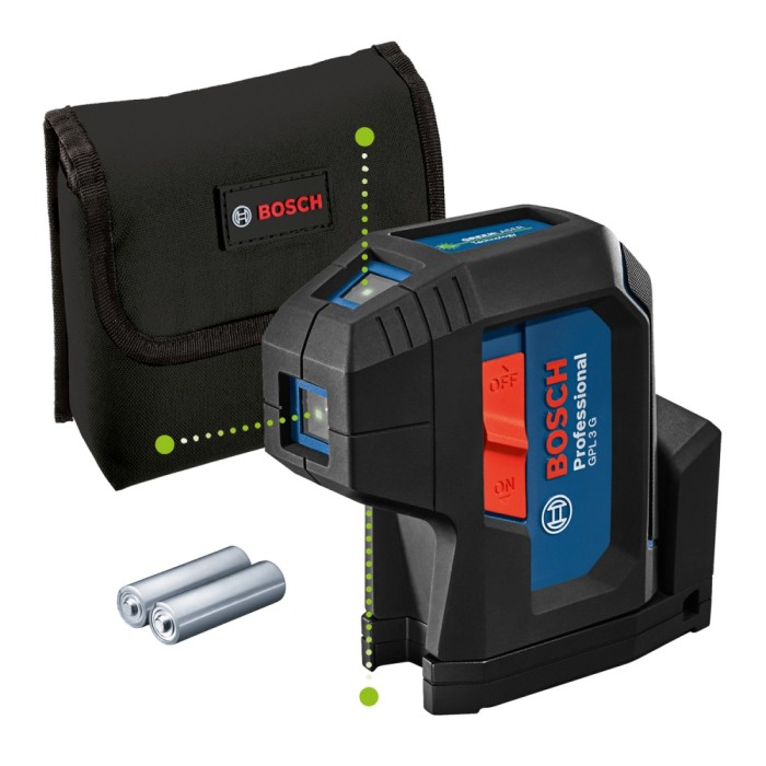 Bosch GPL 3 G Nivela cu 3 puncte cu laser verde, 30 m ProAdvanced PowerfulTools