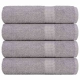 VidaXL Prosoape de baie 4 buc Gri 100x150 cm 360 g/m&sup2; 100% bumbac