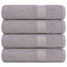 vidaXL Prosoape de baie 4 buc Gri 100x150 cm 360 g/m? 100% bumbac foto