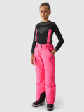 Pantaloni de schi cu bretele membrana 8000 pentru fete - fucsia, 4F Sportswear