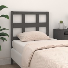 vidaXL Tăblie de pat, gri, 95,5x4x100 cm, lemn masiv de pin
