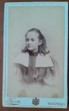 Fotografie tip CDV, tanara Lili Nenciulescu, 1895