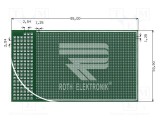 Placă universală două feţe ROTH ELEKTRONIK, 53mm x 95mm