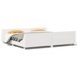 Cumpara ieftin Cadru de pat fara saltea, alb, 180x200 cm, lemn masiv pin
