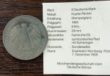 (M1901) MONEDA GERMANIA - 5 MARK 1985, LIT. G, 150 ANI CAILE FERATE GERMANE, Europa