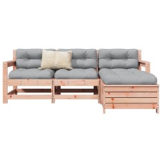 vidaXL Set canapele de grădină, 4 piese, lemn masiv brad douglas 3250802