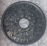 Cumpara ieftin 5 GROSZY ZINC(RZECZPOSPOLITA POLSKA)/ OCUPATIE GERMANA WW II/RARUTA,STARE F.BUNA