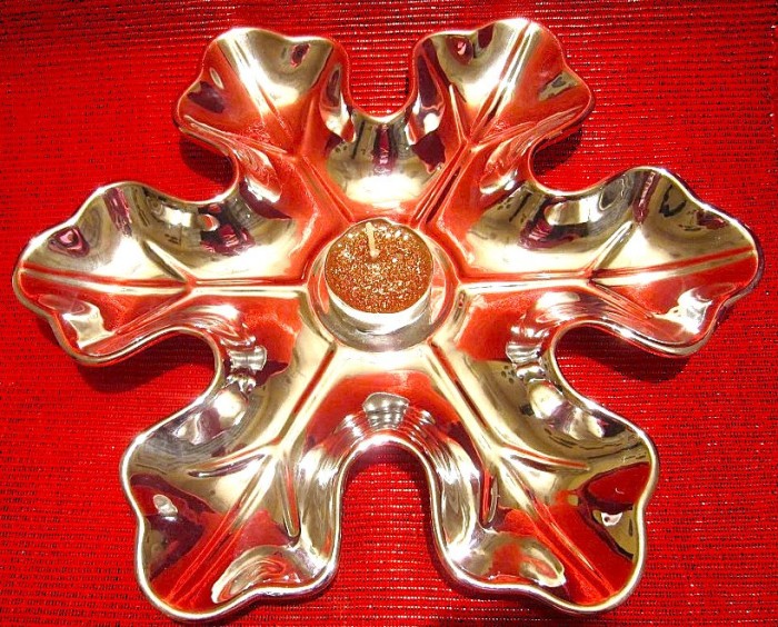 SFESNIC CERAMICA CU GLAZURA ARGINTIE 25.5 CM