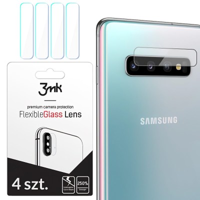 Folie Protectie Camera spate 3MK pentru Samsung Galaxy S10+ G975, Plastic, Set 4 buc foto