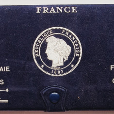 M01 Franta set monetarie 12 monede 1983 100 Francs argint UNC