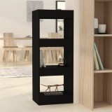 Bibliotecă/Separator cameră, negru, 40x30x103 cm, PAL