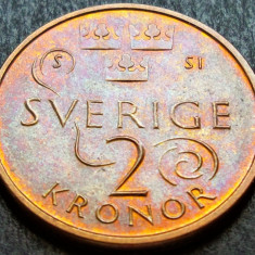 Moneda 2 COROANE / KRONOR - SUEDIA, anul 2016 * cod 2487 B = UNC PATINA
