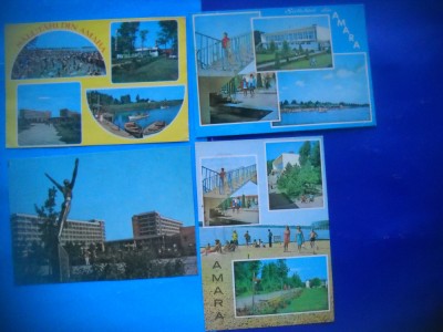 HOPCT LOT 2084 -IP- BAILE AMARA- -JUD IALOMITA -4 CARTI POSTALE-CIRCULATE foto