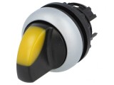 Comutator rotativ galben 22mm 3 poziții