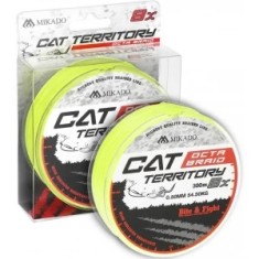 Fir Textil MIKADO Cat Territory Octa Braid, Fluo Yellow, 0.50mm, 53.3kg, 300m foto