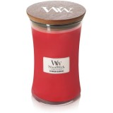 WoodWick Crimson Berries Lum&acirc;nare parfumată cu fitil din lemn 609.5 g