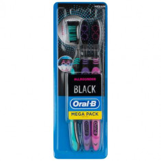 Set 3x Periute de Dinti, Oral-B, Allrounder Black, cu Carbune Activ, Albeste Dintii in Mod Natural, foto