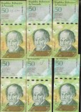 Set Venezuela 9 x 50 bolivares 2008 - 2015 ani/semnaturi diferite unele rare