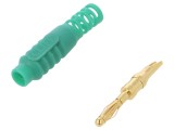 Mufă Banană 2mm Verde 10A 30VAC 60VDC Lipită