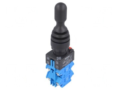 Joystick Comutator 22mm 4 NO Negru foto