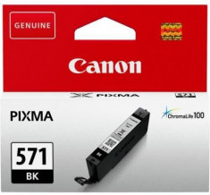 Cartus cerneala canon cli-571bk black capacitate 7ml pentru canon pixma foto