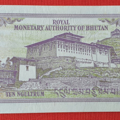 10 Ngultrum - Bhutan - Bancnota veche - UNC