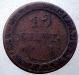 J.393 FRANTA NAPOLEON 10 CENTIMES 1808 I