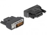 Adaptor DVI-D Dual Link 24+1pini la HDMI T-M cu LED, Delock 65024