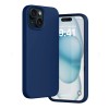 Husa silicon compatibila apple iphone 15 plus camera superprotect, interior din microfibra, deep navy