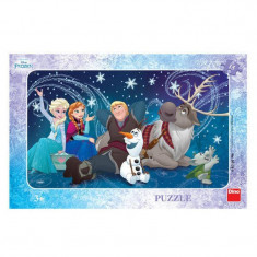 Puzzle Frozen Snowflakes Dino Toys, 15 piese, 3 ani+ foto