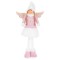 Decoratiune iarna, inger cu codite si aripi, alb si roz, 29x13x59 cm GartenVIP DiyLine