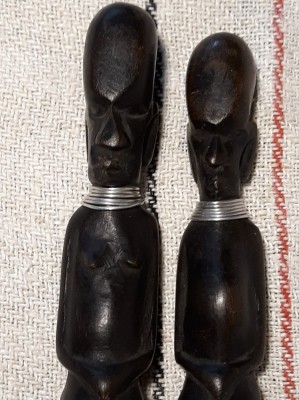 ARTA AFRICANA - SCULPTURA IN LEMN - DECOR ANTROPOMORF - ARME RITUALE TRIBALE foto