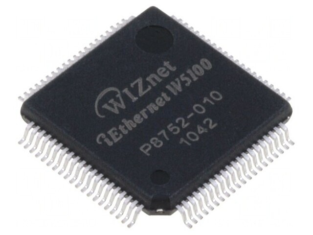 Controler Ethernet 8-bit BUS SPI LQFP80 4 Canale