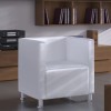 VidaXL Fotoliu cub, alb, piele ecologică 240069