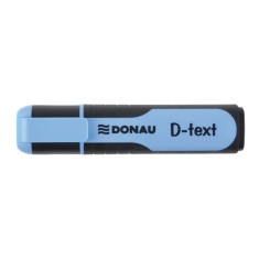 Set 10 Textmarkere DONAU D-text, Varf Tesit si Scriere de 1-5 mm, Corp cu Grip, Culoare Albastru Fluorescent, Textmarker Birou, Evidentiator, Instrume foto