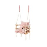 Cumpara ieftin Leagan Copii 3 in 1 Lemn Roz Kruzzel, Max 30kg, 34x34x26cm, Interior/Exterior, Material Cleanaboo