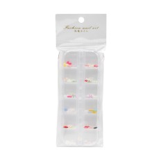 Figurine volumetrice 3D pentru manichiură, set (funde și flori de diferite culori)