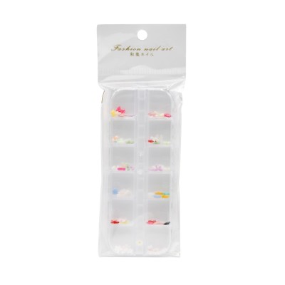 Figurine volumetrice 3D pentru manichiură, set (funde și flori de diferite culori) foto
