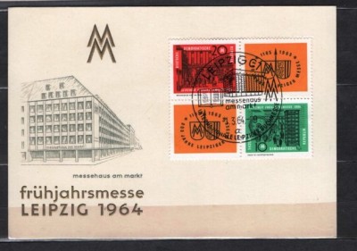 GERMANIA (DDR) 1964 - LEIPZIG. REALIZARI TEHNICE. CARTE POSTALA MAXIMA, Y8 foto