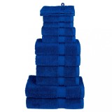 VidaXL Set de prosoape premium SOLUND, 12 piese, albastru, 600 g/m&sup2;