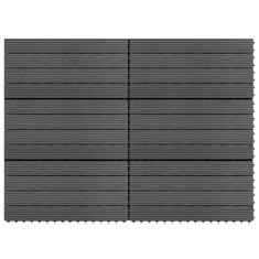vidaXL Plăci de pardoseală, 6 buc., gri, 60 x 30 cm, WPC, 1 m&sup2;