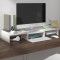 Stand pentru monitor, alb, 60x24x10,5 cm, lemn masiv de pin