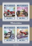 MOZAMBIC 2015 - Motociclete /set complet MNH - colita + bloc