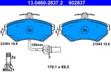 ATE 13.0460-2837.2 set placute frana,frana disc