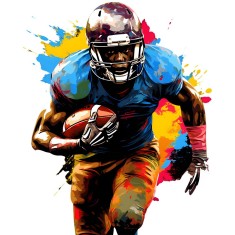 Sticker decorativ, Fotbal American, Multicolor, 74 cm, 1335STK-7